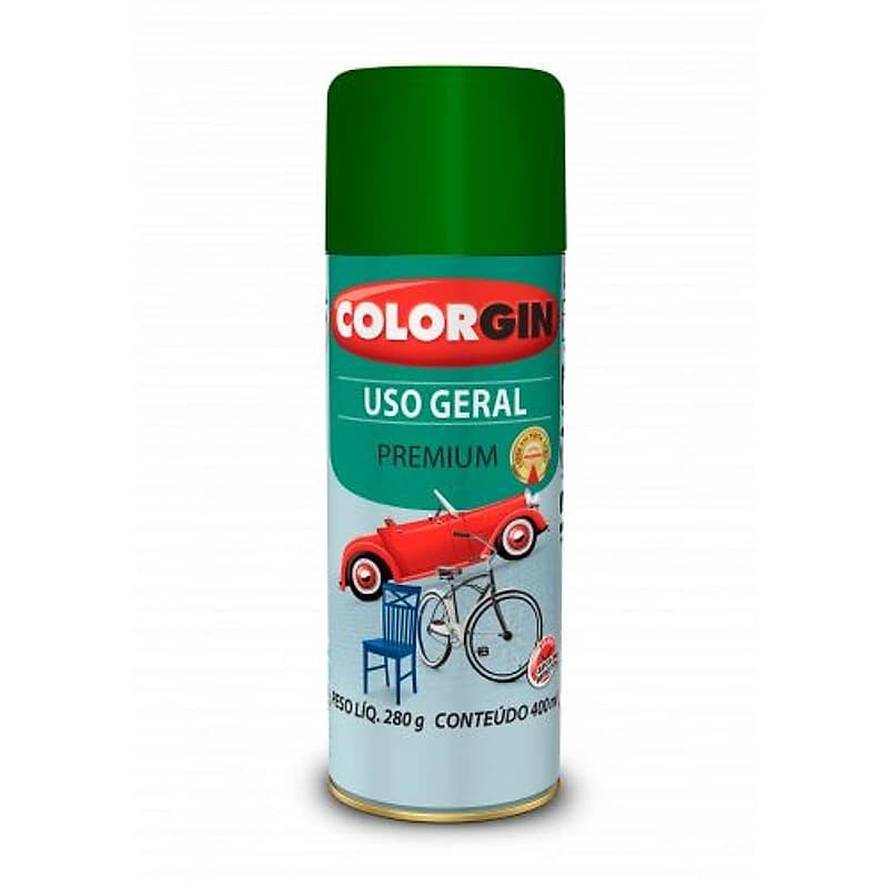 Tinta Spray Uso Geral Verde Folha 400ml Colorgin — Campinas