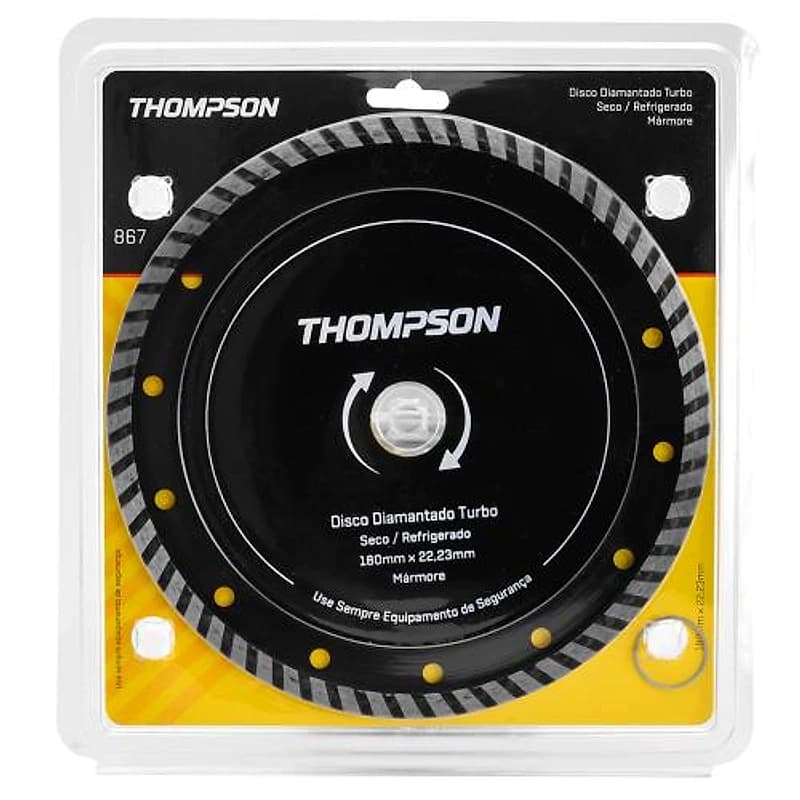 Disco Diamantado Turbo Basic 7" 180mm Thompson — Campinas