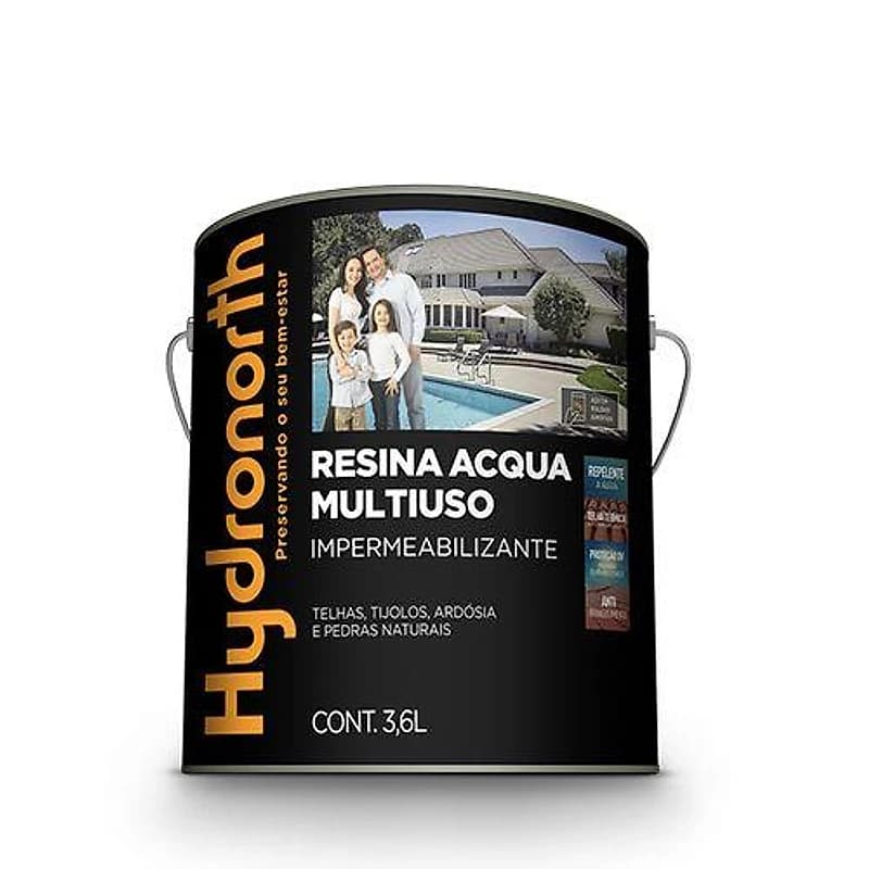 Resina Base Água Brilhante Cinza 3,6L Hydronorth — Campinas