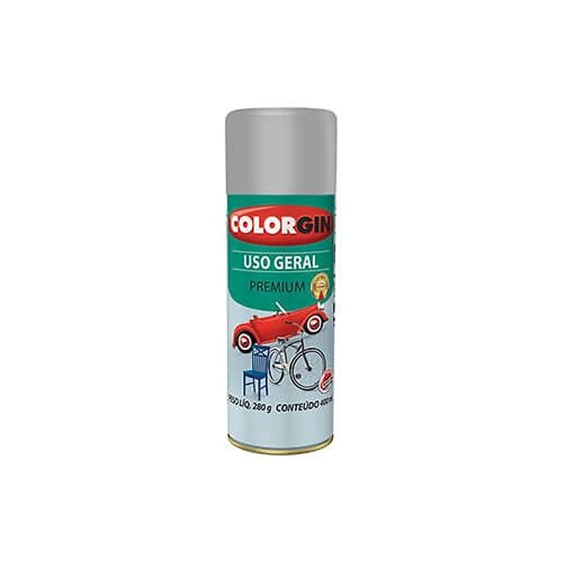 Tinta Spray Uso Geral Cinza Placa 400ml Colorgin — Campinas