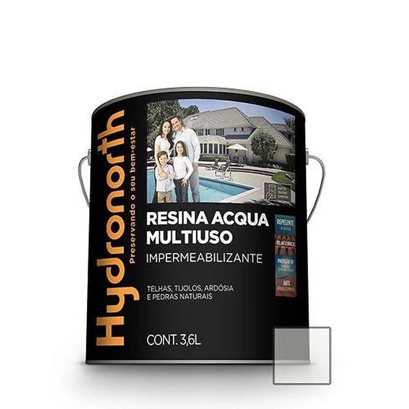 Resina Base Água Brilhante Incolor 3,6L Hydronorth — Campinas
