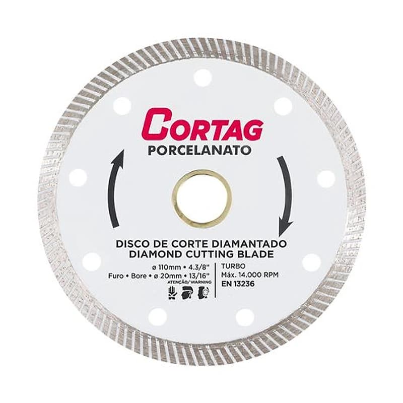 Disco Diamantado para Porcelanato Pro 4.3/8" 110mm Cortag — Campinas