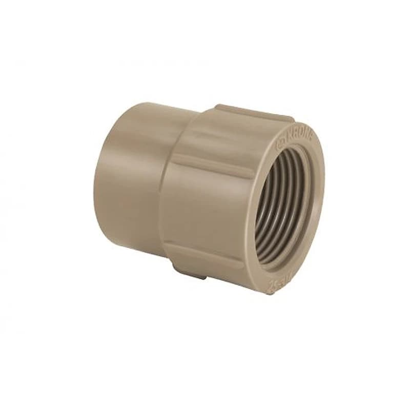Luva Mista Soldável e Roscável 1.1/2" (50mm) em PVC Marrom Krona — Campinas