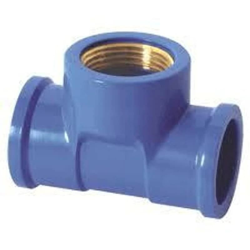 Tê Azul 20mm (1/2") com Bucha de Latão Krona — Campinas