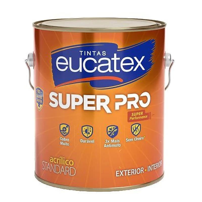 Tinta Acrílica Standard Eucatex Super Pro Galão 3,6L Cinza Steel — Campinas