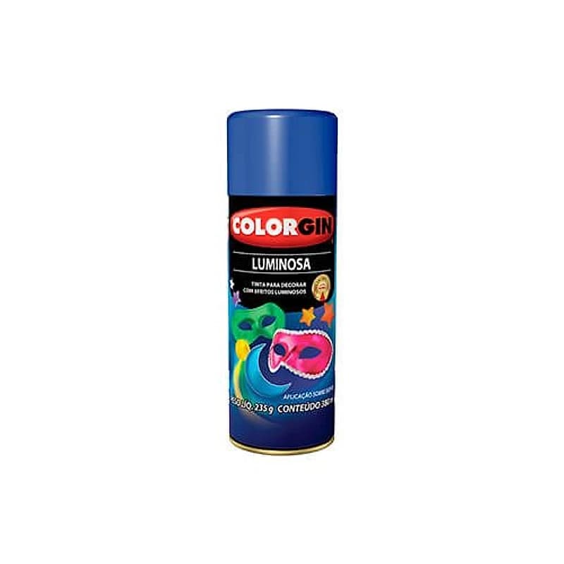Tinta Spray Luminosa Azul 380ml Colorgin — Campinas