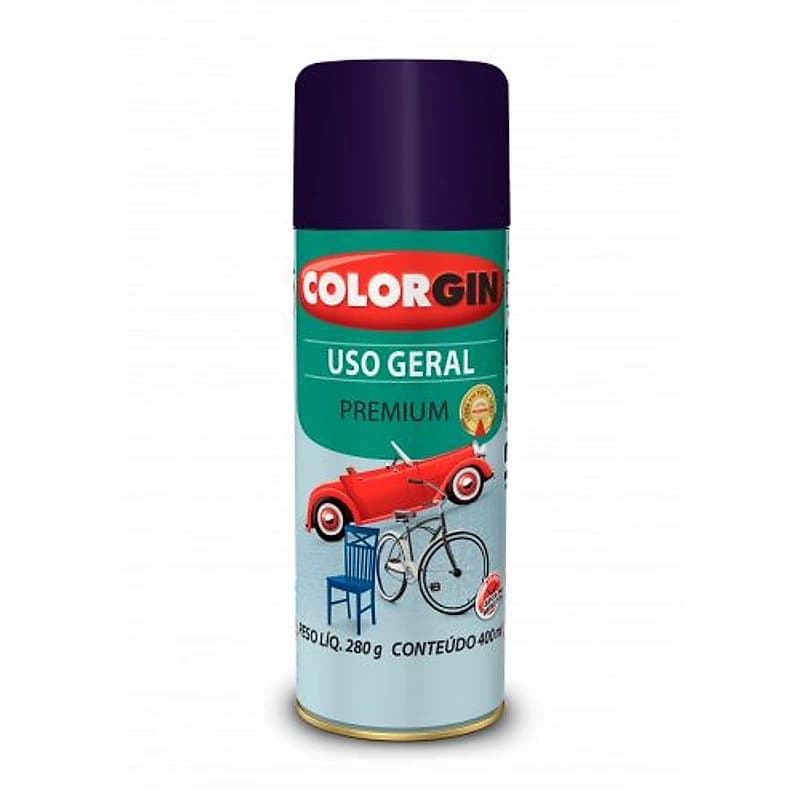 Tinta Spray Uso Geral Metálico Azul Angra 400ml Colorgin — Campinas