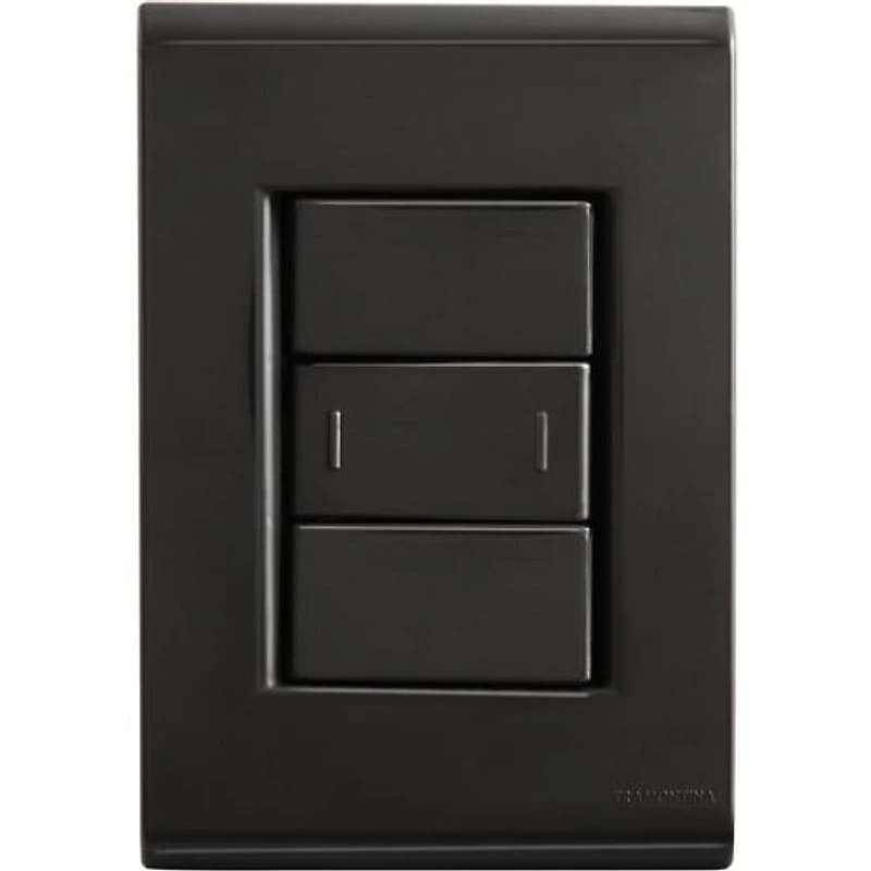 Conjunto 4x2 com 1 Interruptor Paralelo Tramontina Liz Grafite 10A 250V — Campinas