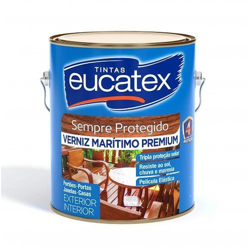Verniz Marítimo Brilhante Transparente Galão 3,6L Eucatex — Campinas