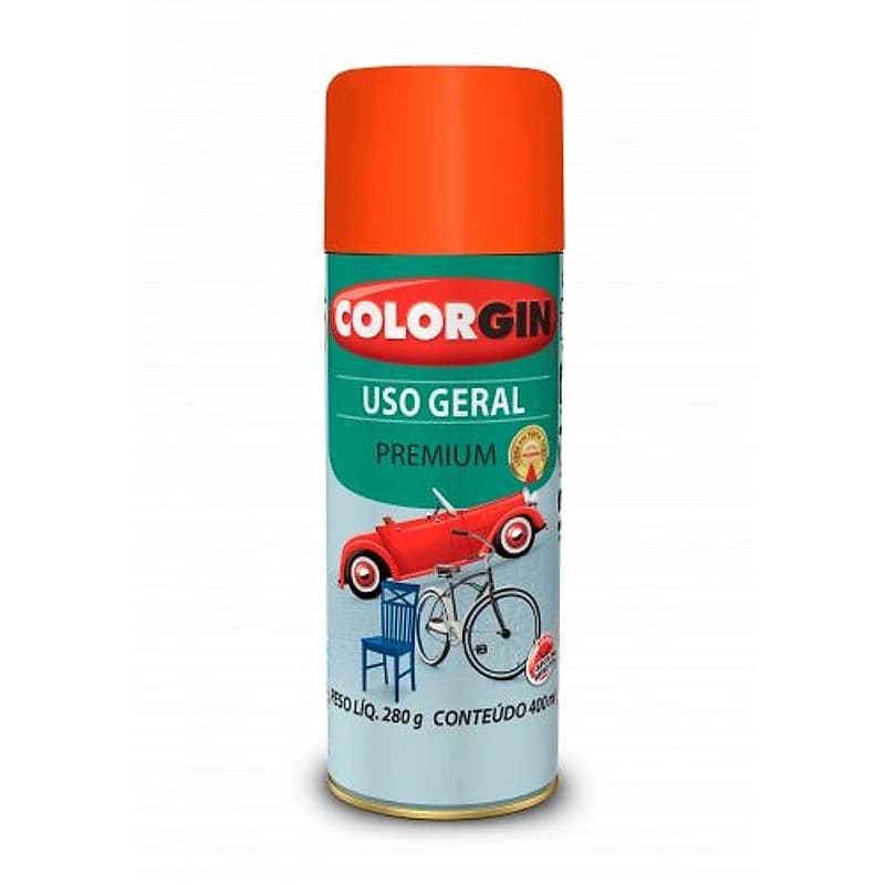 Tinta Spray Uso Geral Laranja 400ml Colorgin — Campinas