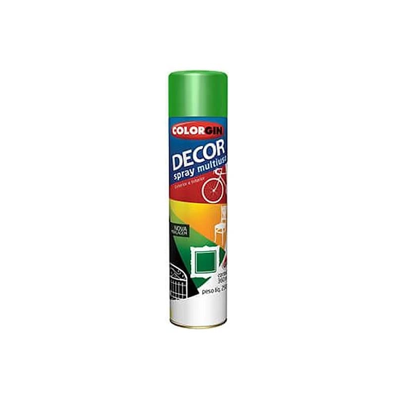 Tinta Spray Decor Metálico Verde Am 360ml Colorgin — Campinas