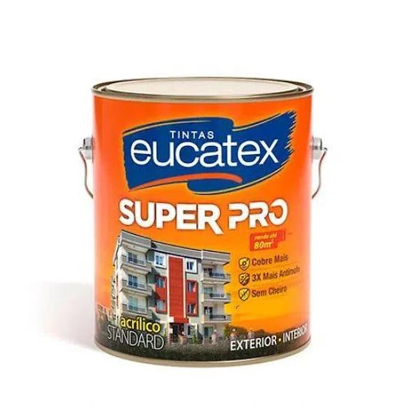 Tinta Acrílica Standard Eucatex Super Pro Galão 3,6L Branco Neve — Campinas