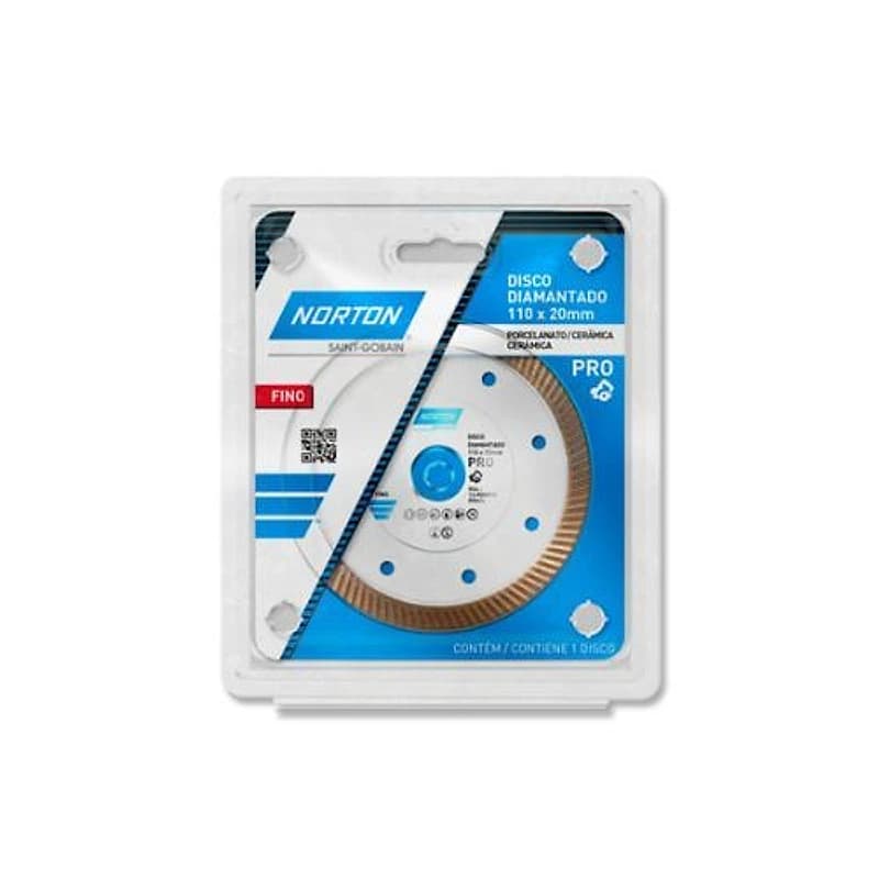 Disco Diamantado para Porcelanato Pro 4.3/8" 110mm Norton — Campinas