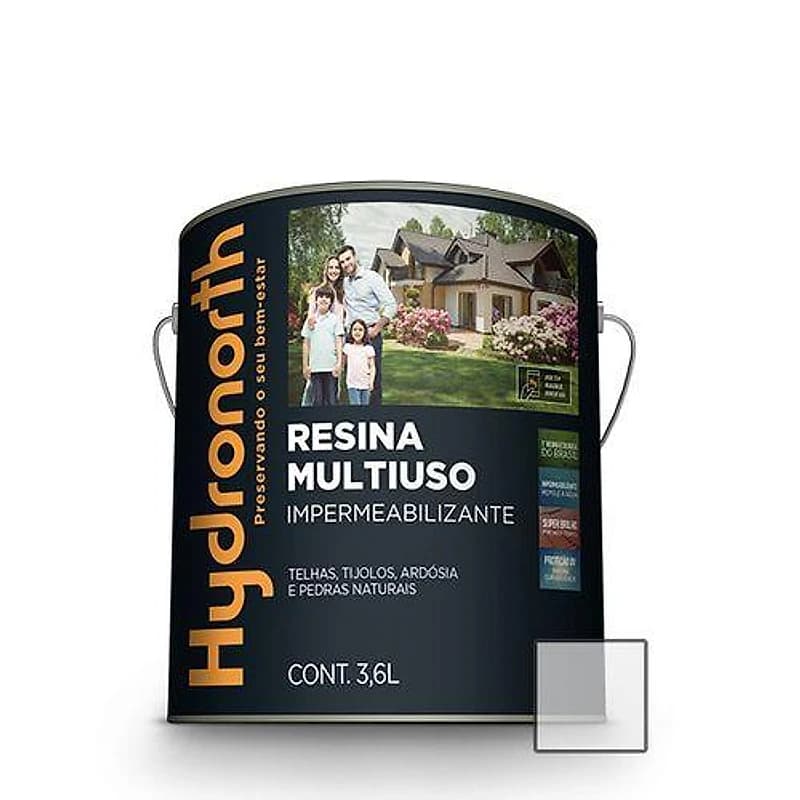 Resina Base Solvente Brilhante Incolor 3,6L Hydronorth — Campinas