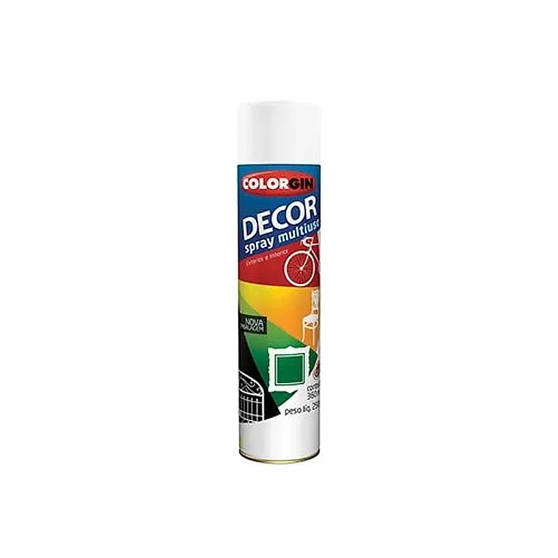 Tinta Spray Decor Branco Brilho 360ml Colorgin — Campinas