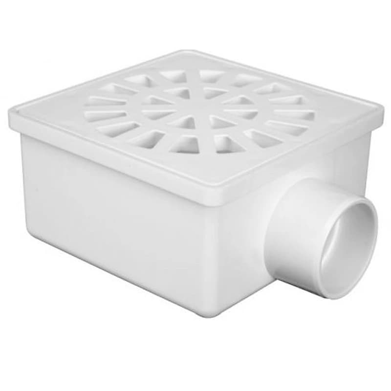 Ralo Sifonado Quadrado em PVC Branco N43 Krona — Campinas