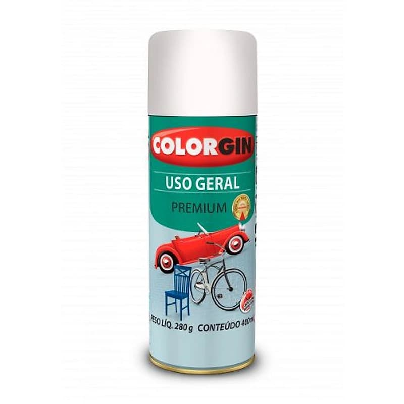 Tinta Spray Uso Geral Branco 400ml Colorgin — Campinas