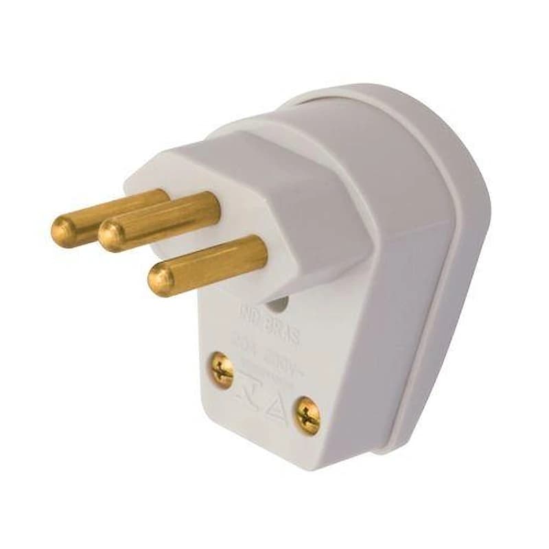 Plug Macho com Prensa Cabo 2P+T 20A Cinza Fame — Campinas