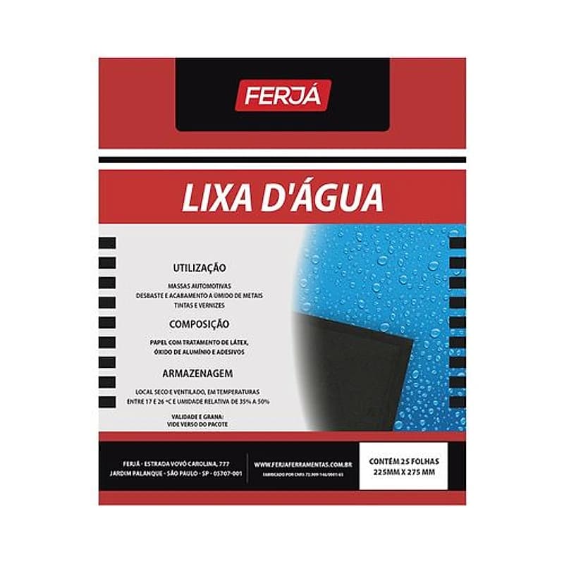 Lixa D'Água Grão 500 Ferja L-422 FL0LN0847 — Campinas