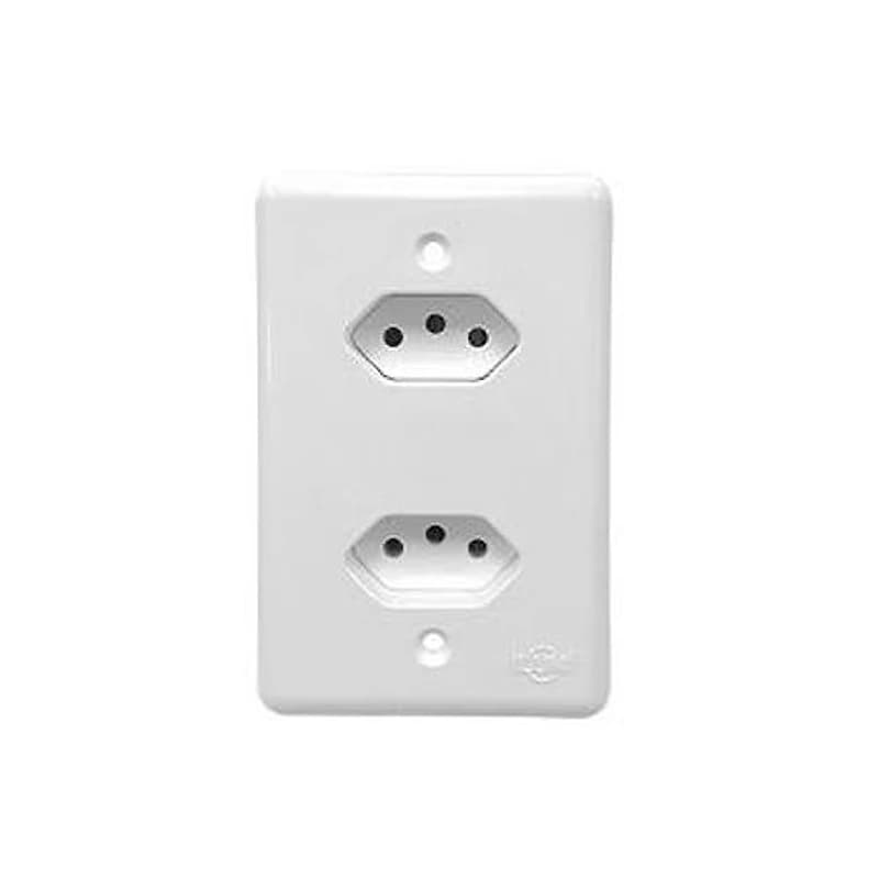 Conjunto 2 Tomadas 20A 4x2 Stylus Branco Ilumi 201210 — Campinas