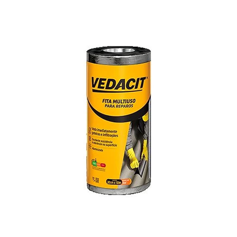 Vedacit Fita Multiuso Adesiva com Alumínio 30cm x 10m — Campinas